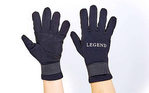 Рукавиці для дайвінгу LEGEND PL-6102 (3 мм неопрен, розмір M-XL-8-11, чорний)