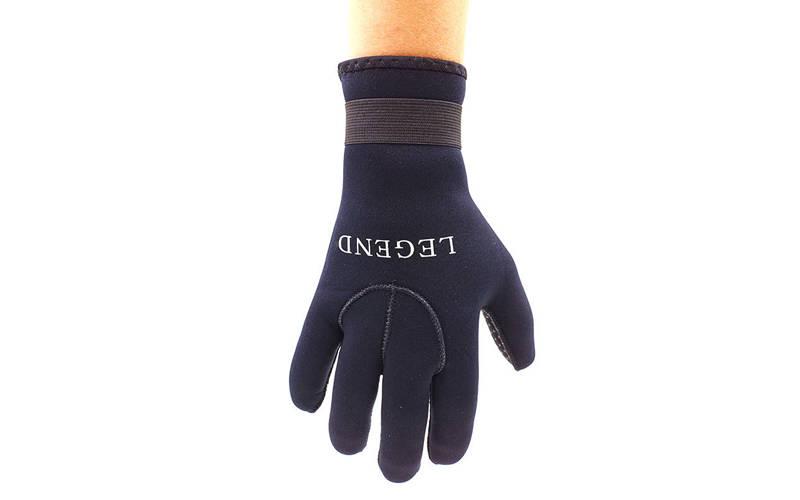 Рукавиці для дайвінгу LEGEND PL-6103 (3 мм неопрен, розмір M-XL-8-11, чорний)