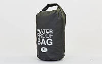 Водонепроницаемый гермомешок с плечевым ремнем Waterproof Bag 15л TY-6878-15 (PVC,цвета в ассортименте )