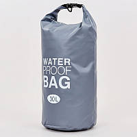 Водонепроницаемый гермомешок с плечевым ремнем Waterproof Bag 30л TY-6878-30 (PVC,цвета в ассортименте )