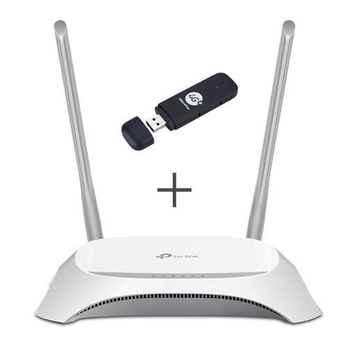 Комплект Wi-Fi роутер TP-Link + 4G модем Huawei E3372