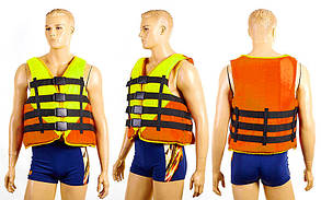 Жилет рятувальний UR PL-3548-50-70 (нейлон, ремені-PL, верх підлога.50-70 кг, нап.-пінополіетилен, квіти в асортименті)