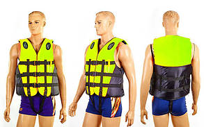 Жилет рятувальний дорослий DL-10 (EVA, ремені-PL, р-р L, XL, 2XL, кольори в асортименті)