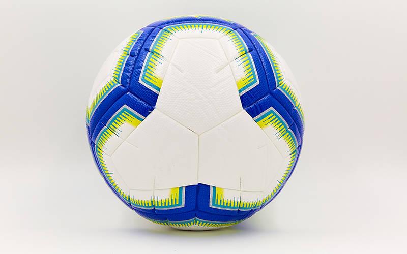 Мяч для футзала №4 Клееный-PVC PREMIER LEAGUE 2018-2019 FB-7272 (белый-салатовый) - фото 1 - id-p1163068776