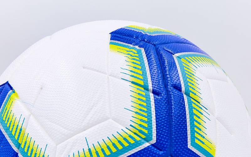 Мяч для футзала №4 Клееный-PVC PREMIER LEAGUE 2018-2019 FB-7272 (белый-салатовый) - фото 4 - id-p1163068776