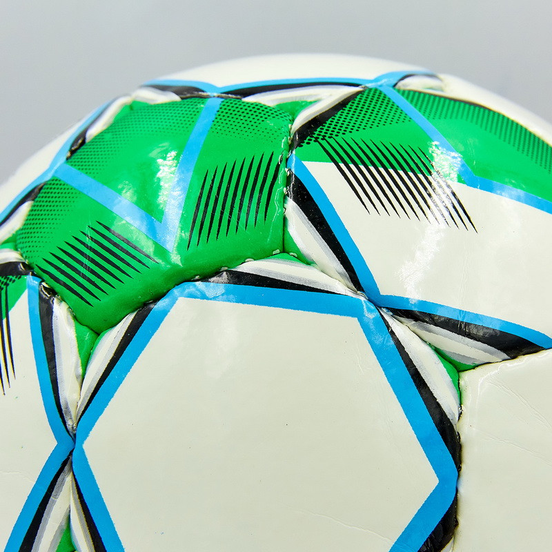 Мяч для футзала №4 ламин. ST SUPER ST-8141 (5 сл., сшит вручную) (белый-зеленый) - фото 4 - id-p1163068799