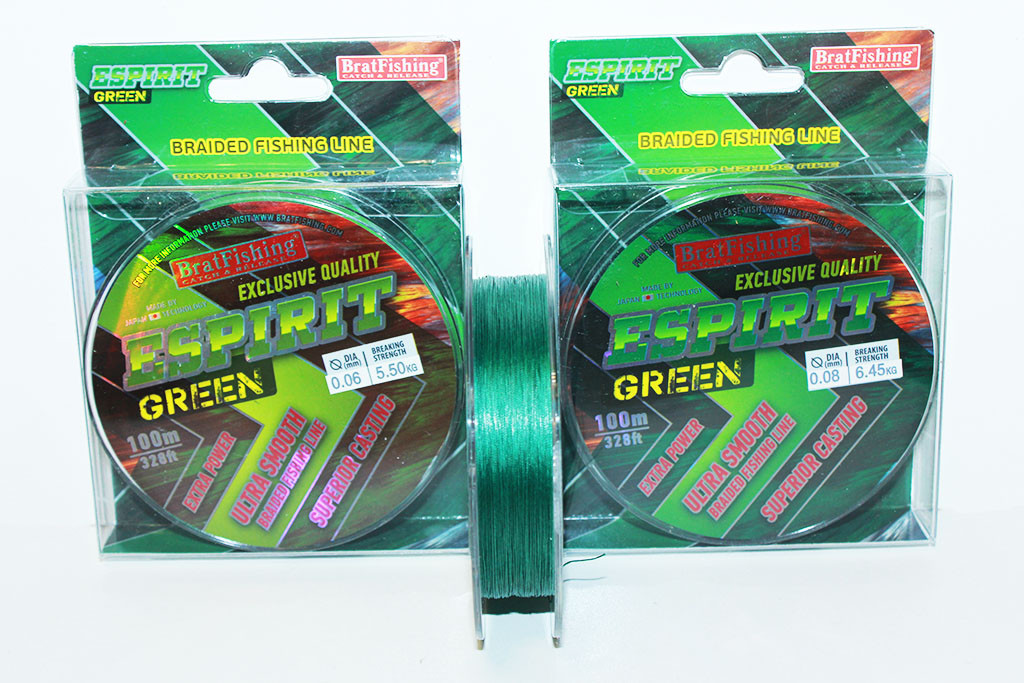 Шнур Риболовий BratFishing Espirit Green (8 жил)