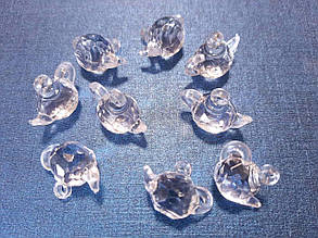 Підвіски "Чайник" прозорий 15х20 мм