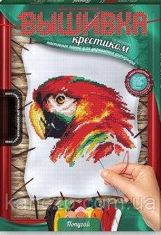 Вишивка хрестиком на канві "Cross Stitch: Папуга" Dankotoys, фото 1