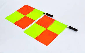 Комплект судових флагів (футбольного арбітра) 2 шт. C-4948 (поліестер, PVC чохол)