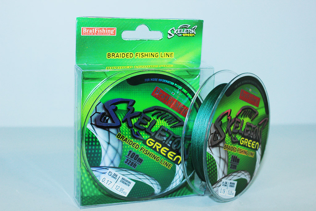 Шнур Рибальський BratFishing Skeleton Green