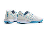 Сороконожки Nike Tiempo Lunar Legend VII Pro TF white/blue, фото 4