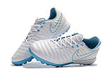Сороконожки Nike Tiempo Lunar Legend VII Pro TF white/blue, фото 3