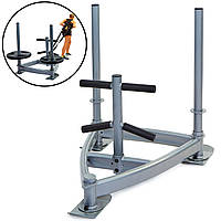 Сани тренувальні для кросфіту+петлі Zelart CF6236 SLED (метал, основа р-р 90х90х70см, h-80см)