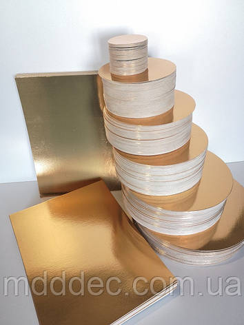 Підкладка 30 см*30 см квадрат срібло/золото, фото 2