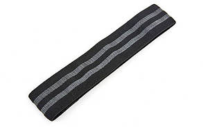 Стрічка опору RESISTANCE LOOP ZELART FI-7200-BK (L) (поліестер, латекс, р-р 86x8 см, макс.навантаження 159 кг (350lb), чорний-сірий)