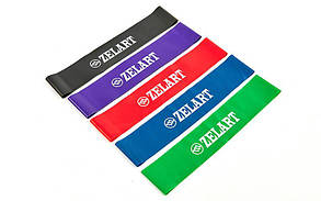 Стрічки опору набір 5 шт. LOOP BANDS ZELART FI-7205 (500x50 мм, товщина-0, 35 мм, 0,5 мм, 0,7 мм, 0,9 мм, 1,1 мм)