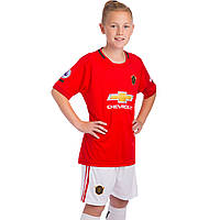 Форма футбольна дитяча MANCHESTER UNITED домашня 2020 CO-0955 (р-р 20-28-6-14 років, 110-155 см, червоний-білий)