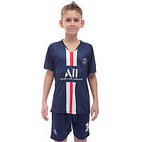 Форма футбольна дитяча PSG NEYMAR 10 домашня 2020 CO-1285 (р-р 20-28-6-14 років, 110-155 см, синій)
