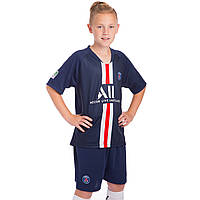 Форма футбольна дитяча PSG домашня 2020 CO-0960 (р-р 20-28-6-14 років, 110-155 см, темно-синій-червоний)