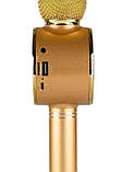 Бездротовий Bluetooth мікрофон-караоке WS-669, чорний, фото 5