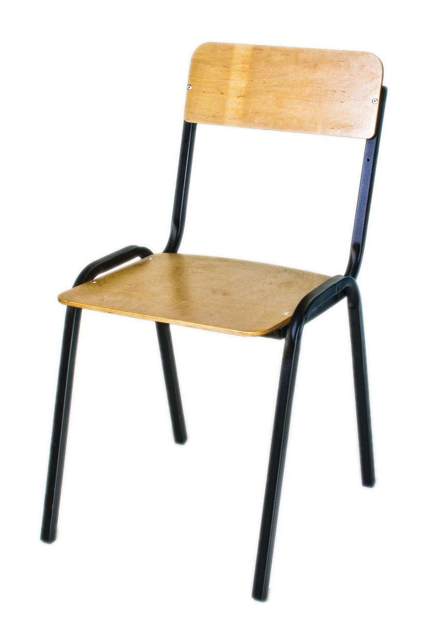Стілець учнівський Школяр (пряма фанера). Шкільний стілець для класу в актовий зал. Меблі для школи