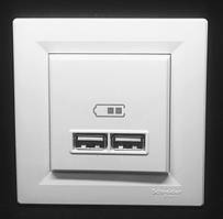 USB розетка 2,1 A біла Asfora