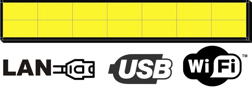 Біжить LED рядок 32х224см.(табло, екран) жовта світлодіодна