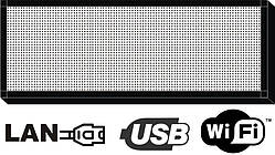 Бігуща строка  32х96см. (табло, екран) біла світлодіодна