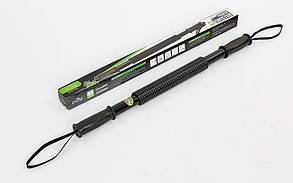 Еспандер силовий прут Power Twister CIMA CM-H104 (метал, ручка гума, l-61 см, d-4 см, навантаження 40 кг, чорний)