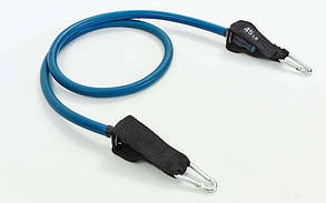 Еспандер трубчастий з карабіном DT-1002C-45LB синій (латекс, р-р 4х15x1200 мм, синій)