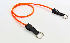 Еспандер трубчастий з кільцем DT-1002R-15LB рожевий (латекс, р-р 5,5х9x1200 мм, жовтогарячий)