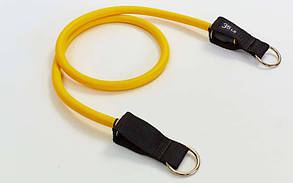 Еспандер трубчастий з кільцем DT-1002R-35LB жовтий (латекс, р-р 6х14x1200 мм, жовтий)