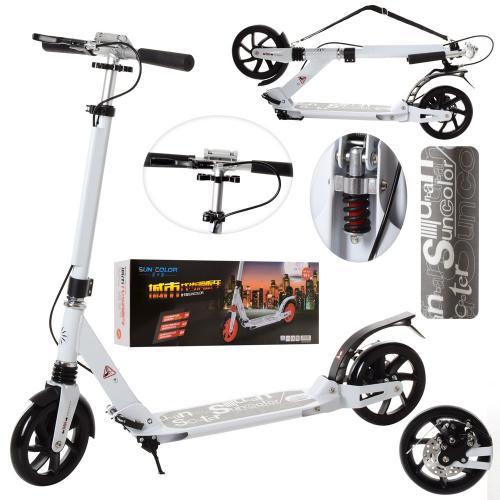 Двоколісний самокат iTrike SR2-018-1-B. Чорний. ДИСКОВИЙ ГАЛЬМО!. Від 6 до 18 років