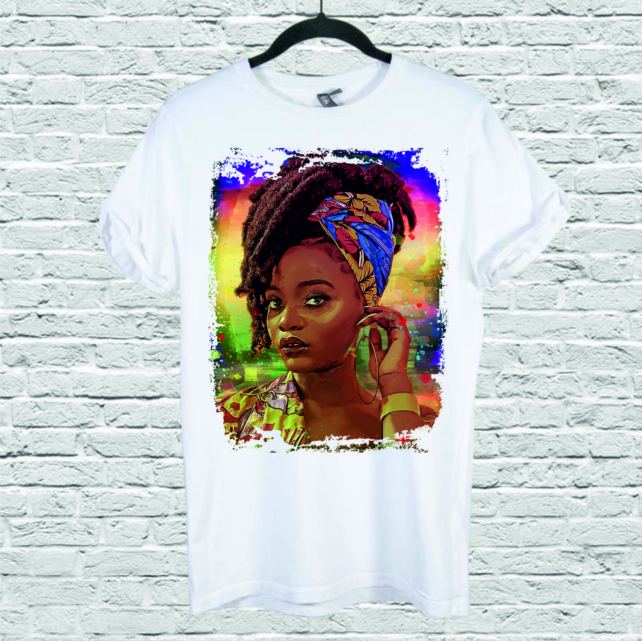 Футболка жіноча з принтом African girl, фото 1