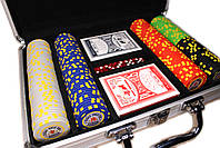 Набір для покеру "Texas Holdem Poker" 200 фішок у валізі, фото 3