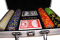 Набір для покеру "Texas Holdem Poker" 200 фішок у валізі, фото 5