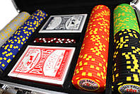 Набір для покеру "Texas Holdem Poker" 200 фішок у валізі, фото 7