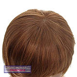 Натуральна перука на сітці-система Ashley HH темно-русявого кольору, фото 8