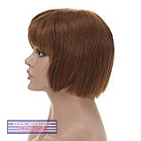 Натуральна перука на сітці-система Ashley HH темно-русявого кольору, фото 4