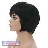 Чорна перука з натурального волосся на сітці - система Ashley HH, натуральна перука, фото 4