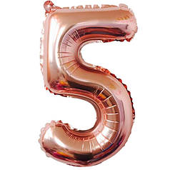 Кулька Цифра "5" (35 см) колір рожеве золото