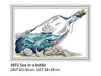 Море в бутылке (Sea in a bottle) наборы крестом мулине Фабричное ДМС