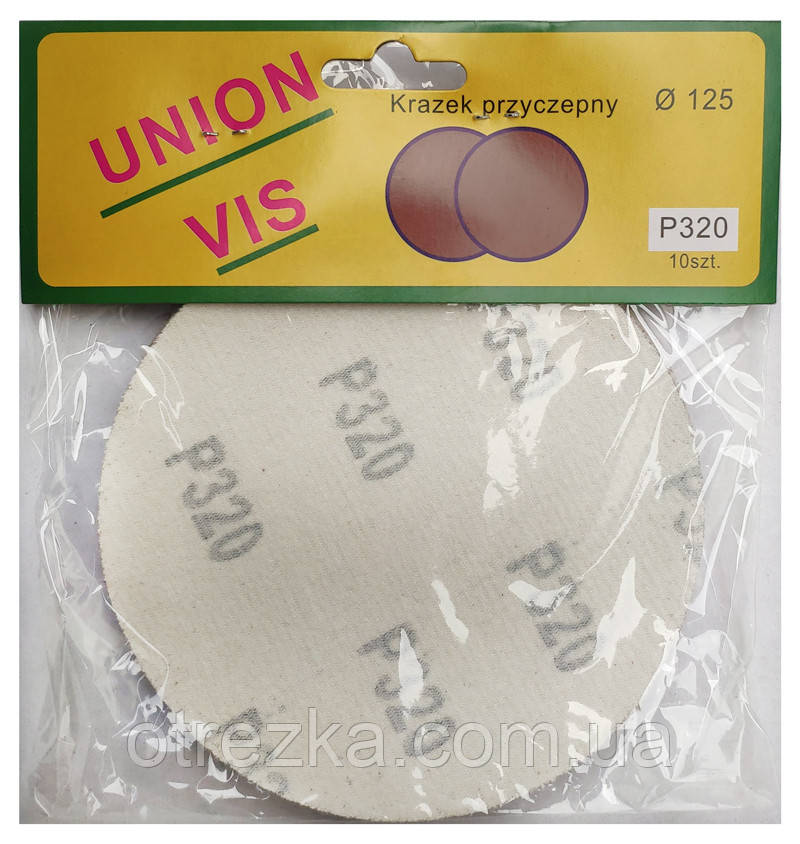 Кругом шліфувальні he 125 мм. velcro (насичені) P320 "UNION VIS"