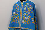Священичі ризи, машинна вишивка, блакитний, фото 5