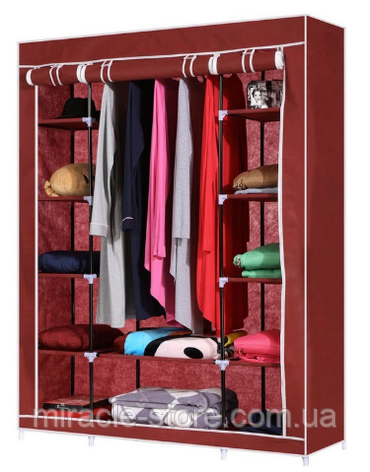 Складана тканинна шафа Storage Wardrobe на 3 секції органайзер для одягу, фото 2