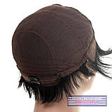 Натуральна перука - система на сітці Tammy HH темно-шоколадного кольору, фото 8