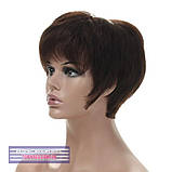 Натуральна перука - система на сітці Tammy HH темно-шоколадного кольору, фото 4