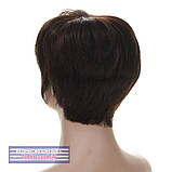 Натуральна перука - система на сітці Tammy HH темно-шоколадного кольору, фото 6