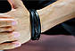 Чоловічий шкіряний браслет з чорним пером, фото 4